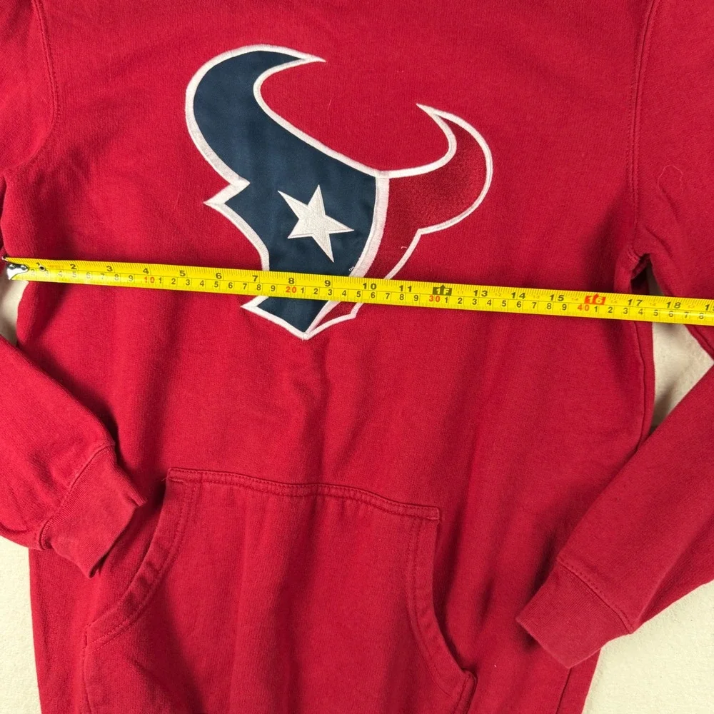 NFL Team Apparel Houston Texans Youth XL 18 Red Pullover Hoodie Embroidered Logo